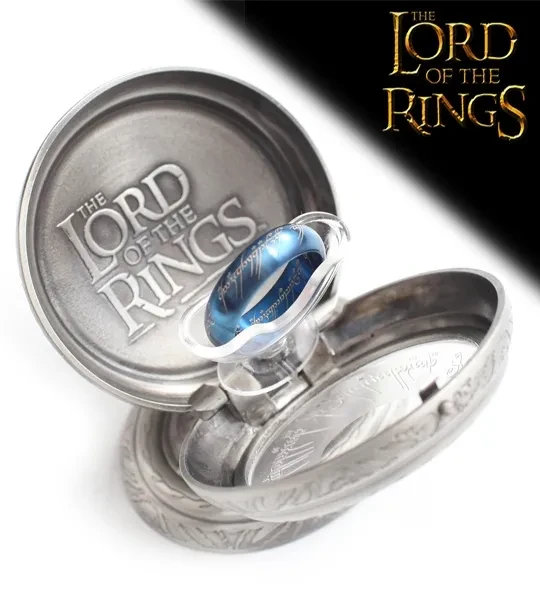 Le Seigneur des Anneaux Anneau Unique Acier Bleu Bijou Bague NN1297 The Lord of the Rings