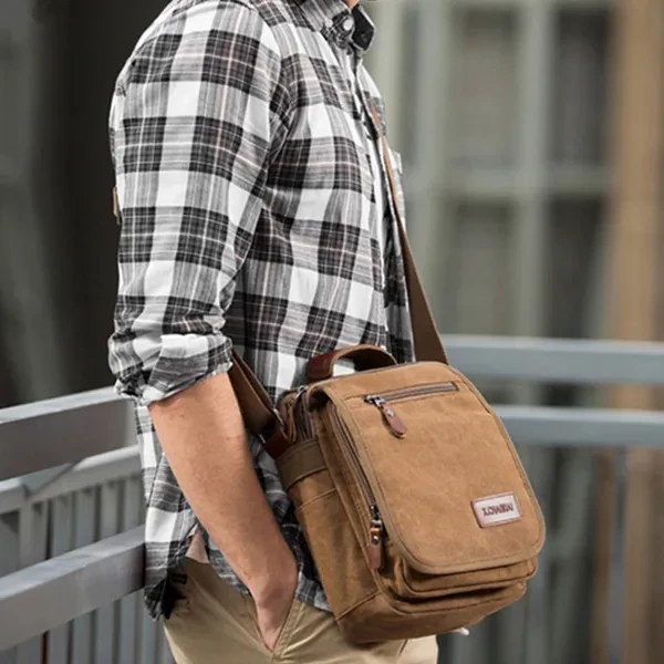 Mens Bag Messenger Bag Canvas Shoulder Bags Travel Bag Man Purse Cross body Bags for Work Business