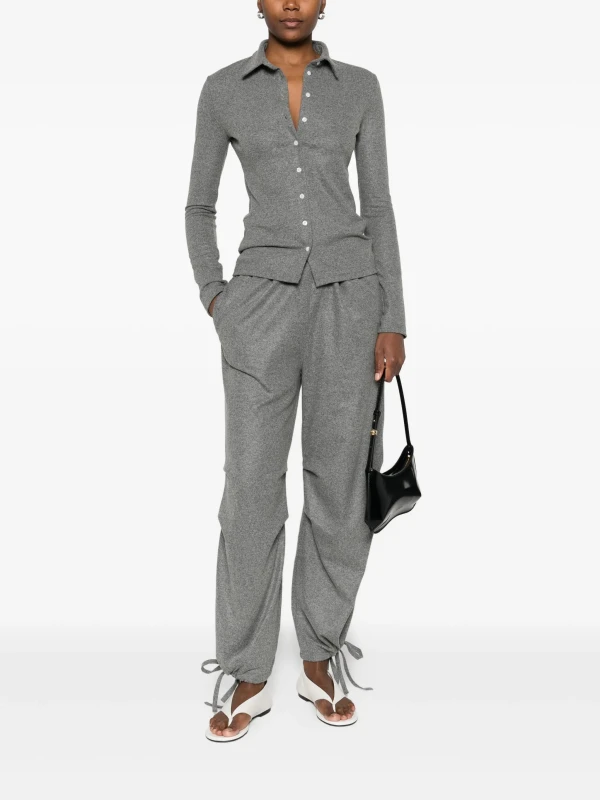 ALFIE fine-knit button-up shirt