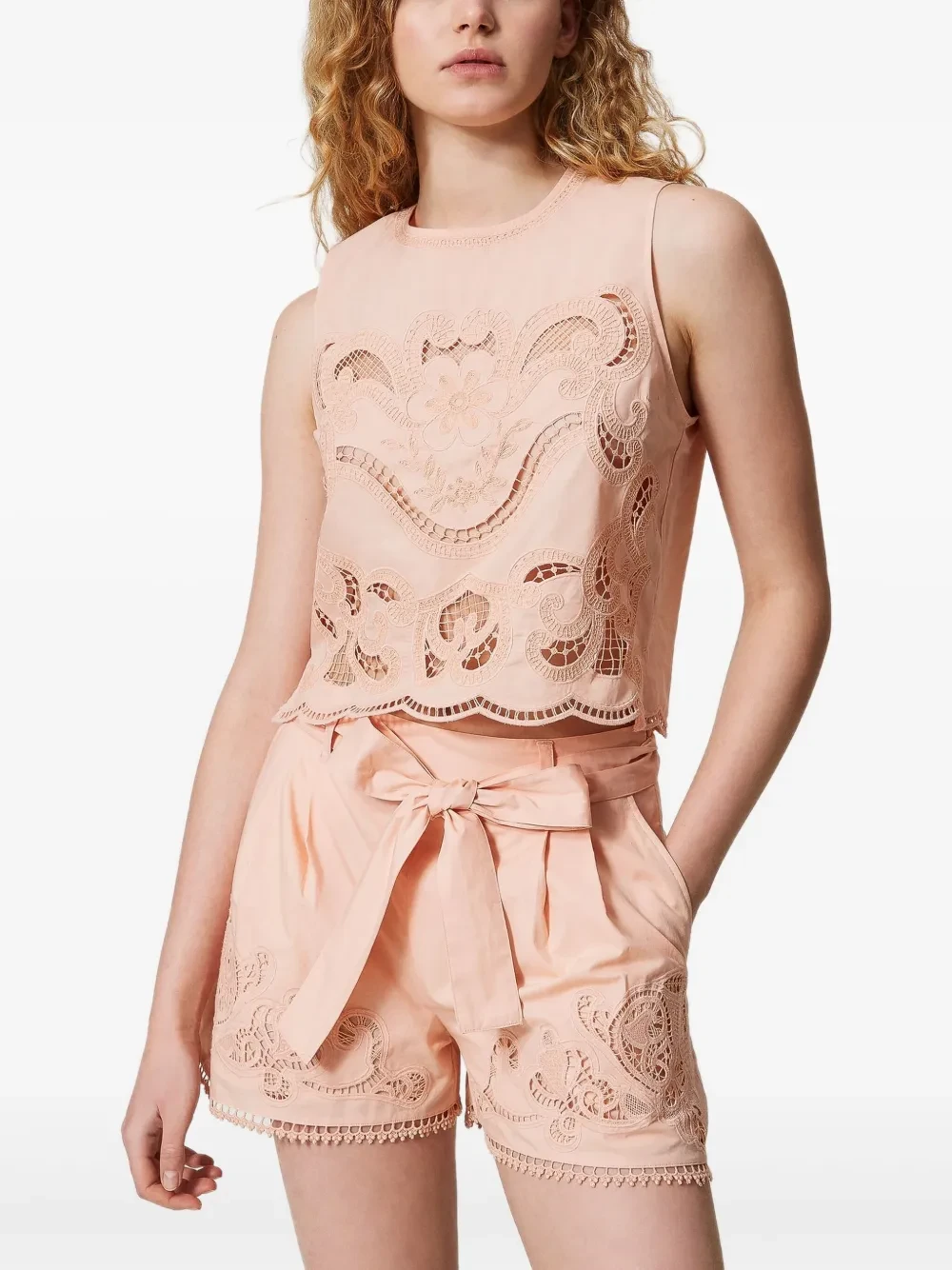 TWINSET broderie-anglaise sleeveless top