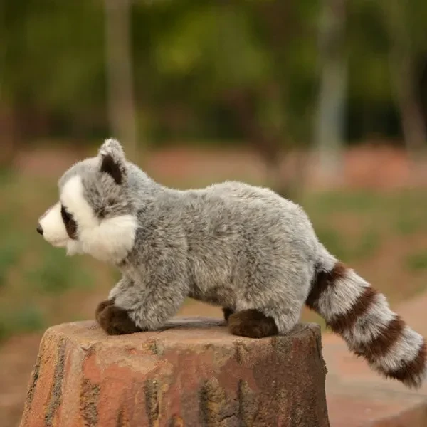 Cute Lifelike Raccoon Plush Toy Doll Wild Animal Models Children's Day Gift