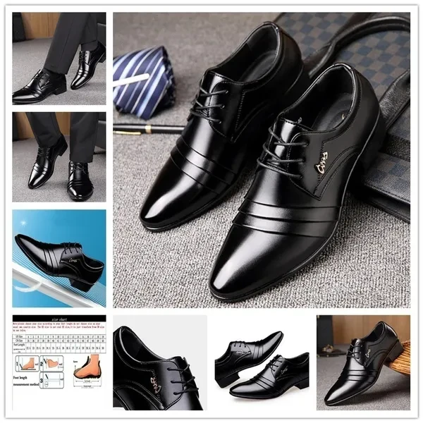 Fashion Mens Shoes Casual Luxury leather shoes Men Flats shoes wedding shoes Loafers Office shoes for men businessshoe Plus Size
