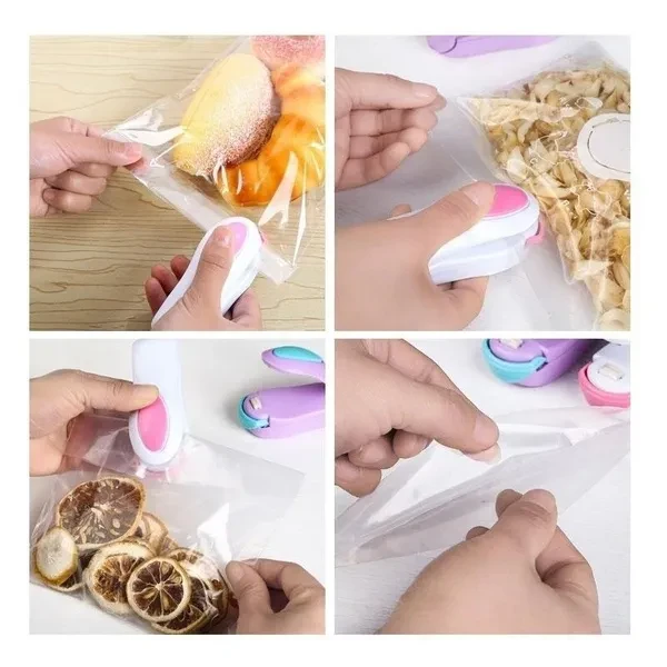 Mini Package Sealer Packing Machine for Food Processor Packaging Sealant Package Sealers Household Appliances for Kitchen Not Including Battery