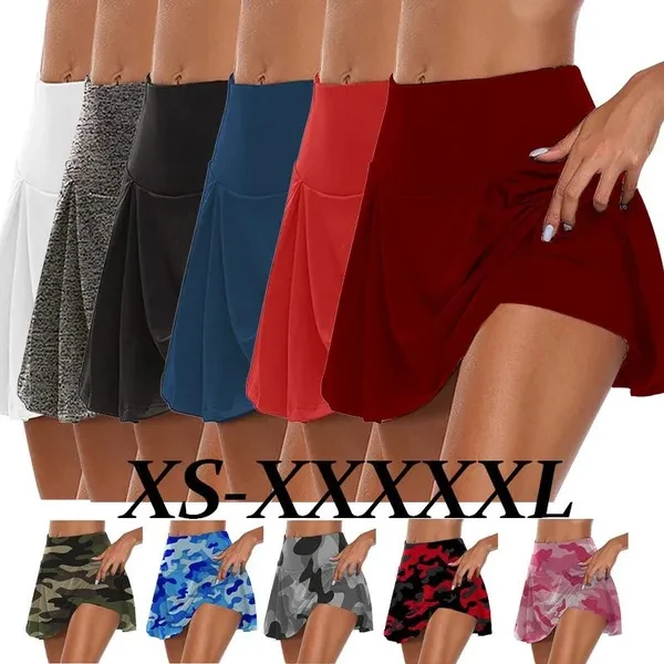 XS-5XL Women’s Fashion Athletic Workout Sports Running Golf Tennis Sweat Skirt Summer Quick-drying Yoga Leggings Fitness Skirt Shorts