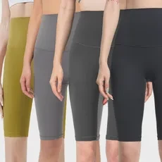 Fitness Shorts Women Tight Cycling Shorts Yoga Shorts Breathable Sports Pants WIth Packet High Waist No Awkward Lines Shorts